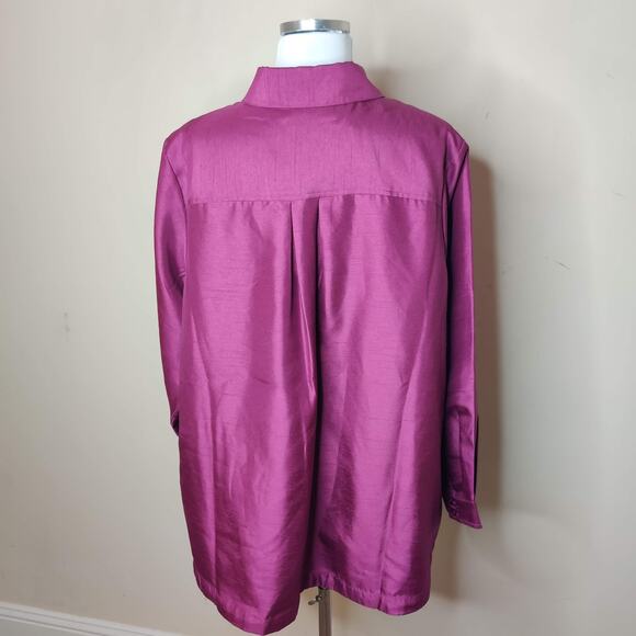 Joan Rivers Tunic w/ Pockets Button Up Long - Picture 7 of 9